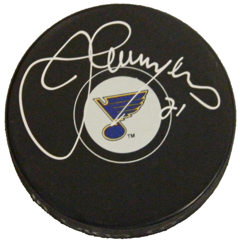 Jamal Mayers Signed St Louis Blues Logo Hockey Puck - MAYPUC402 - Jamal Mayers Signed St Louis Blues Logo Hockey Puck product image