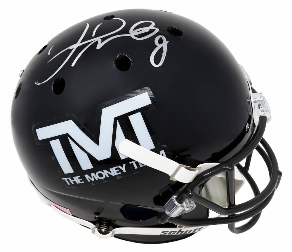 Floyd Mayweather Jr. Signed The Money Team Black Icy Full Size Replica Helmet - MAYREP501 - Floyd Mayweather Jr. Signed The Money Team Black Icy Full Size Replica Helmet product image