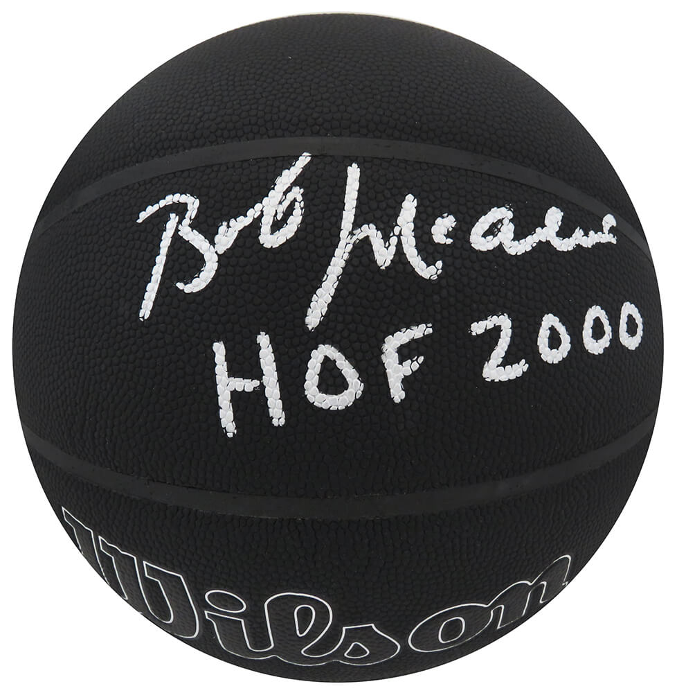Bob McAdoo Signed Wilson I/O Black 75th Anniversary Logo NBA Basketball w/HOF 2000 - MCABSK201 - Bob McAdoo Signed Wilson I/O Black 75th Anniversary Logo NBA Basketball w/HOF 2000 product image
