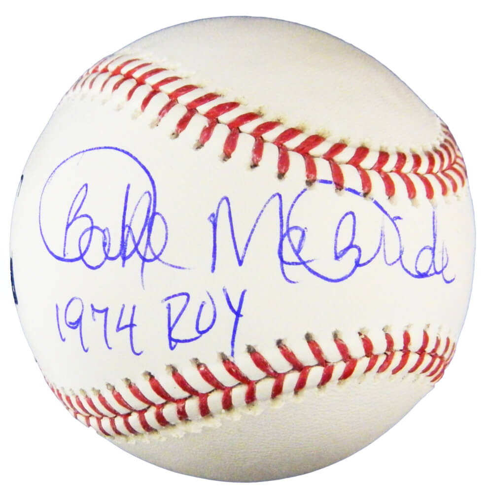 Bake McBride Signed Rawlings Official MLB Baseball w/1974 ROY - MCBBSB100 - Bake McBride Signed Rawlings Official MLB Baseball w/1974 ROY product image