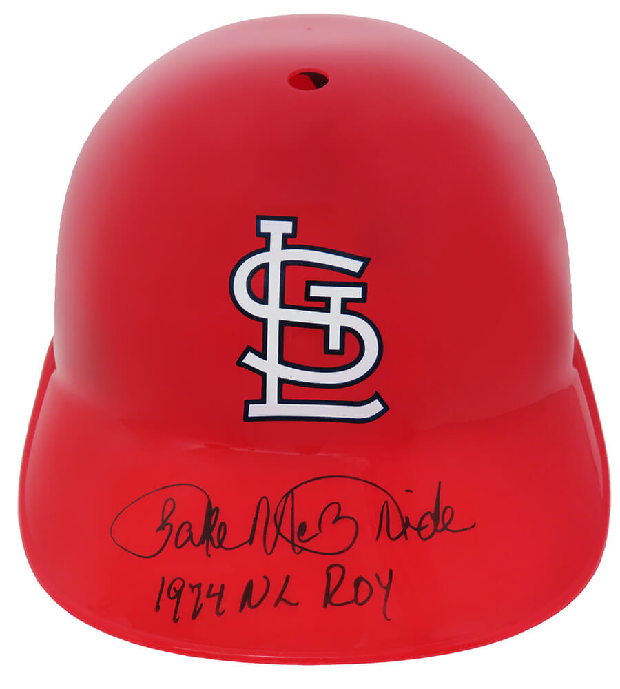 Bake McBride Signed St Louis Cardinals Replica Souvenir Batting Helmet w/1974 NL ROY - MCBBTH100 - Bake McBride Signed St Louis Cardinals Replica Souvenir Batting Helmet w/1974 NL ROY product image
