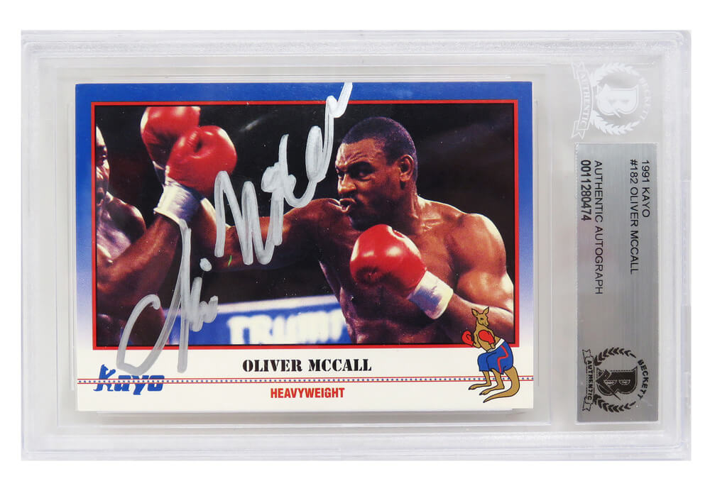 Oliver McCall Signed 1991 Kayo Boxing Trading Card #182 - (Beckett Encapsulated) - MCCCAR500 - Oliver McCall Signed 1991 Kayo Boxing Trading Card #182 - (Beckett Encapsulated) product image