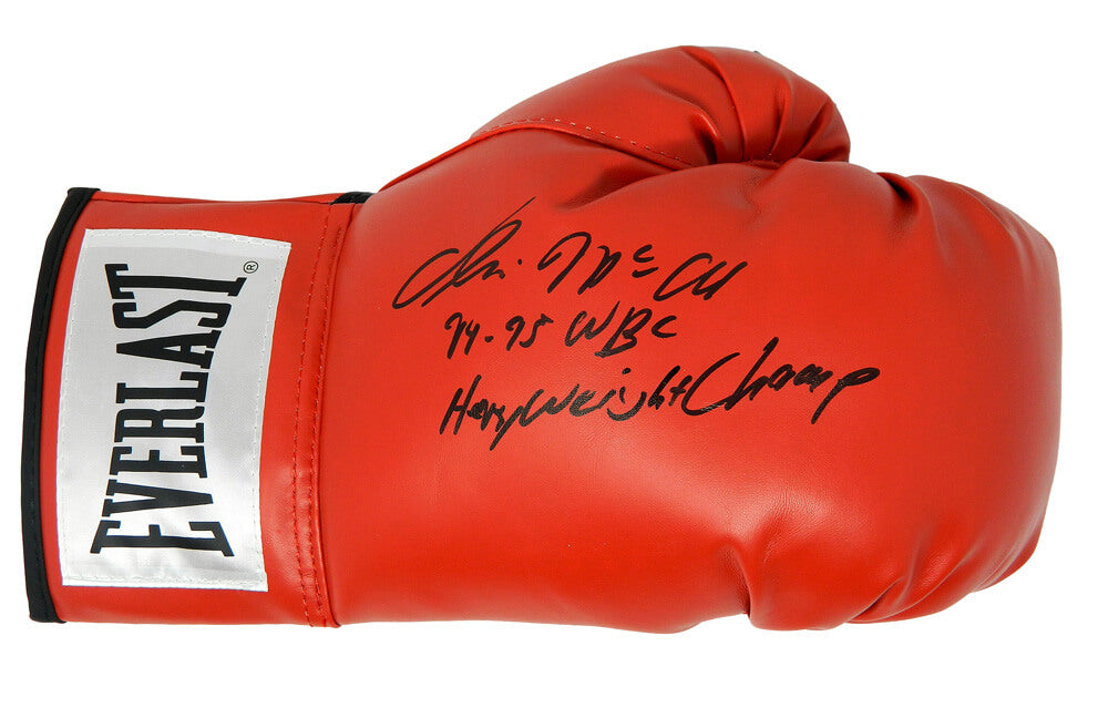 Oliver McCall Signed Everlast Red Boxing Glove w/94-95 WBC Heavyweight Champ - MCCGLV502 - Oliver McCall Signed Everlast Red Boxing Glove w/94-95 WBC Heavyweight Champ product image
