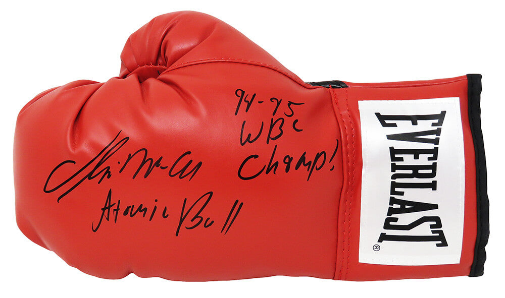 Oliver McCall Signed Everlast Red Boxing Glove w/94-95 WBC Champ - MCCGLV504 - Oliver McCall Signed Everlast Red Boxing Glove w/94-95 WBC Champ product image