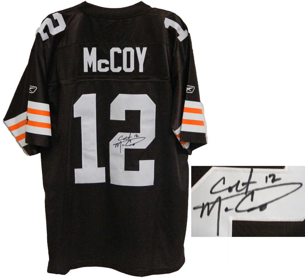 Colt McCoy Signed Browns Reebok Premier Brown Jersey - MCCJRY301 - Colt McCoy Signed Browns Reebok Premier Brown Jersey product image