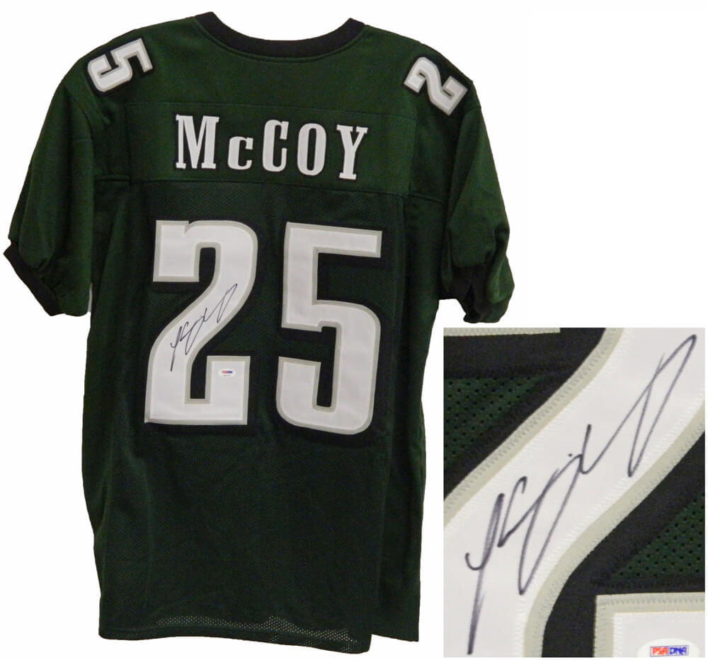 LeSean McCoy Signed Green Custom Jersey - MCCJRY310 - LeSean McCoy Signed Green Custom Jersey product image
