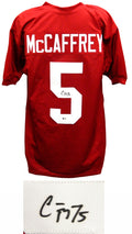Christian McCaffrey Signed Red Custom College Football Jersey (Beckett) - MCCJRY320 - Christian McCaffrey Signed Red Custom College Football Jersey (Beckett) product image