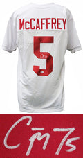 Christian McCaffrey Signed White Custom College Football Jersey (Beckett) - MCCJRY321 - Christian McCaffrey Signed White Custom College Football Jersey (Beckett) product image