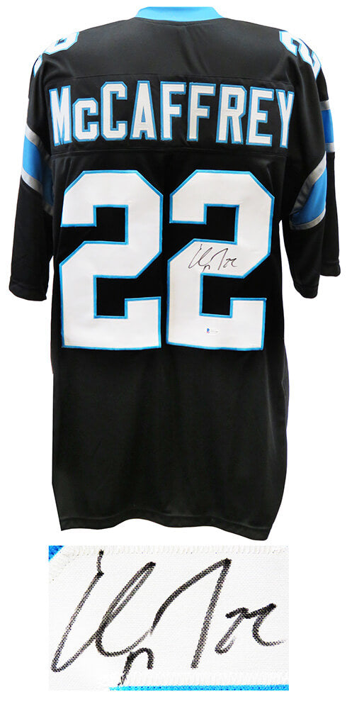 Christian McCaffrey Signed Black Custom Football Jersey (Beckett) - MCCJRY323 - Christian McCaffrey Signed Black Custom Football Jersey (Beckett) product image