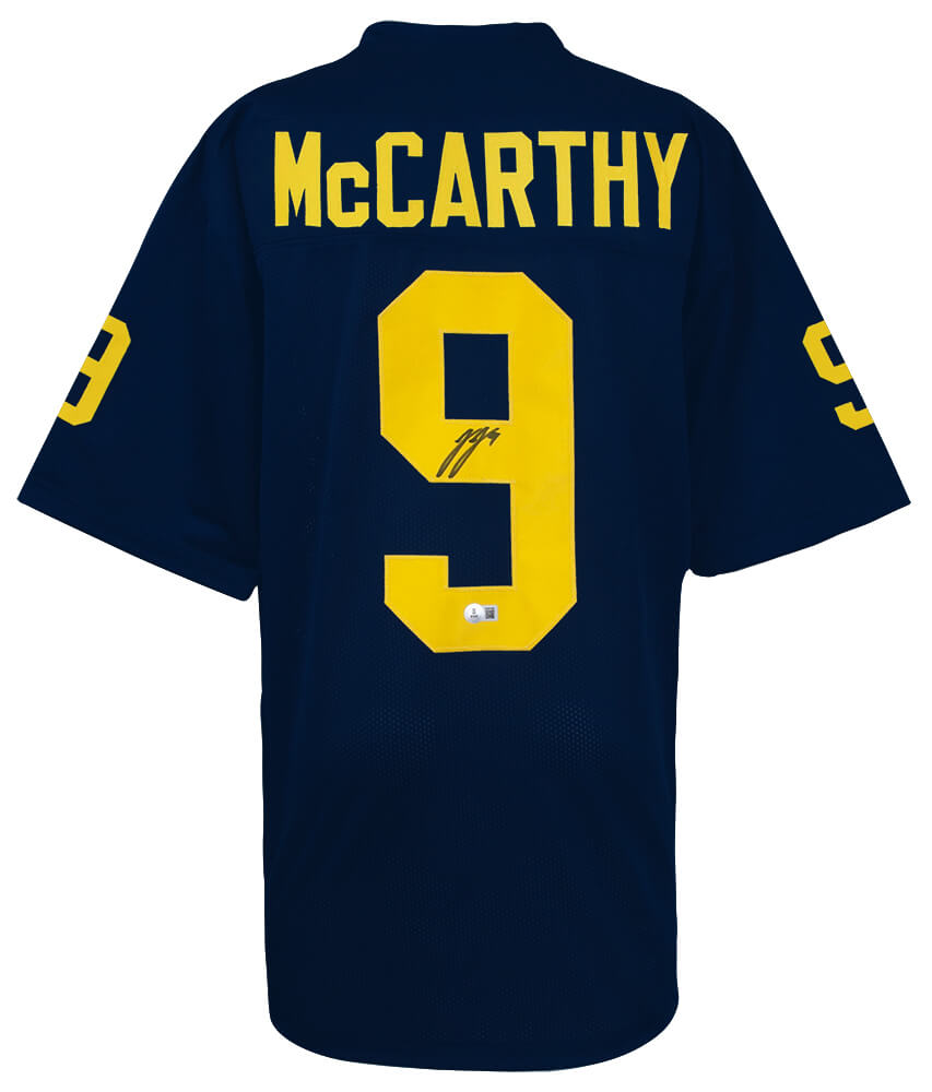 J.J. (JJ) McCarthy Signed Navy Custom College Football Jersey - (Beckett) - MCCJRY341 - J.J. (JJ) McCarthy Signed Navy Custom College Football Jersey - (Beckett) product image