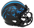 Christian McCaffrey Signed Carolina Panthers Eclipse Black Matte Riddell Speed Mini Helmet (Beckett) - MCCMIN310 - Christian McCaffrey Signed Carolina Panthers Eclipse Black Matte Riddell Speed Mini Helmet (Beckett) product image