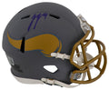 J.J. (JJ) McCarthy Signed Minnesota Vikings SLATE Riddell Speed Mini Helmet - (Beckett) - MCCMIN322 - J.J. (JJ) McCarthy Signed Minnesota Vikings SLATE Riddell Speed Mini Helmet - (Beckett) product image
