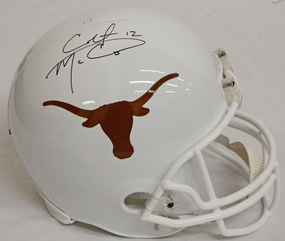 Colt McCoy Signed Texas Longhorns Riddell Replica Helmet - MCCREP300 - Colt McCoy Signed Texas Longhorns Riddell Replica Helmet product image
