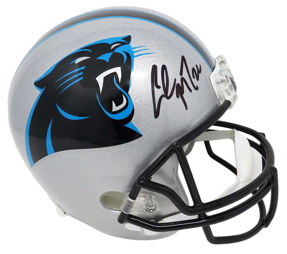 Christian McCaffrey Signed Carolina Panthers Riddell Full Size Replica Helmet - MCCREP320 - Christian McCaffrey Signed Carolina Panthers Riddell Full Size Replica Helmet product image