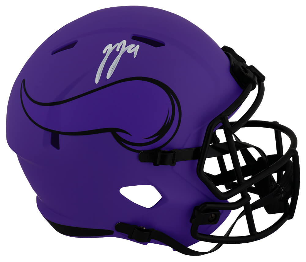 J.J. McCarthy Signed Minnesota Vikings RAVE Riddell Full Size Speed Replica Helmet - (Beckett) - MCCREP331 - J.J. McCarthy Signed Minnesota Vikings RAVE Riddell Full Size Speed Replica Helmet - (Beckett) product image
