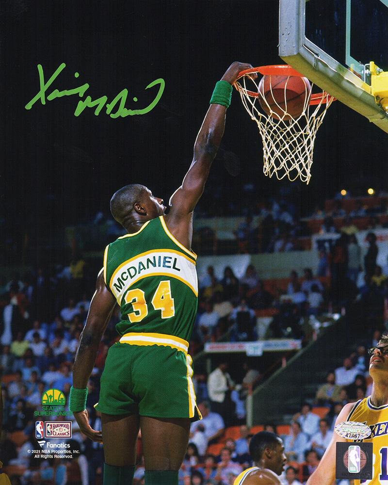 Xavier McDaniel Signed Seattle Supersonics Dunking Action 8x10 Photo - MCD08P210 - Xavier McDaniel Signed Seattle Supersonics Dunking Action 8x10 Photo product image
