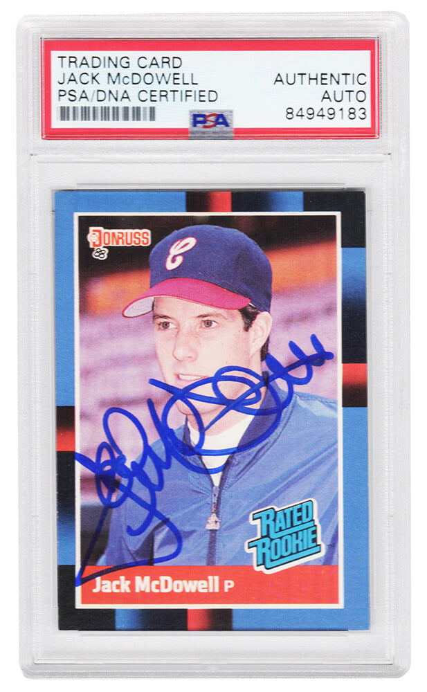 Jack McDowell Signed Chicago White Sox 1988 Donruss Rated Rookie Baseball Card #47 - (PSA Encapsulated) - MCDCAR103 - Jack McDowell Signed Chicago White Sox 1988 Donruss Rated Rookie Baseball Card #47 - (PSA Encapsulated) product image