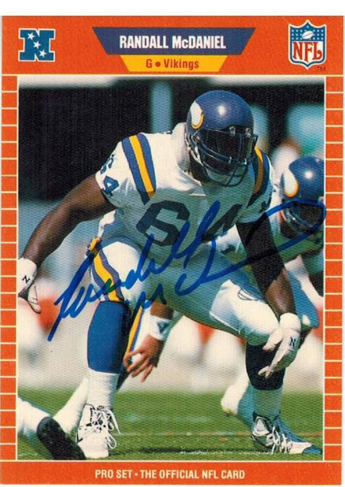 Randall McDaniel Signed Vikings 1989 Pro Set Rookie Card #235 - MCDCAR301 - Randall McDaniel Signed Vikings 1989 Pro Set Rookie Card #235 product image