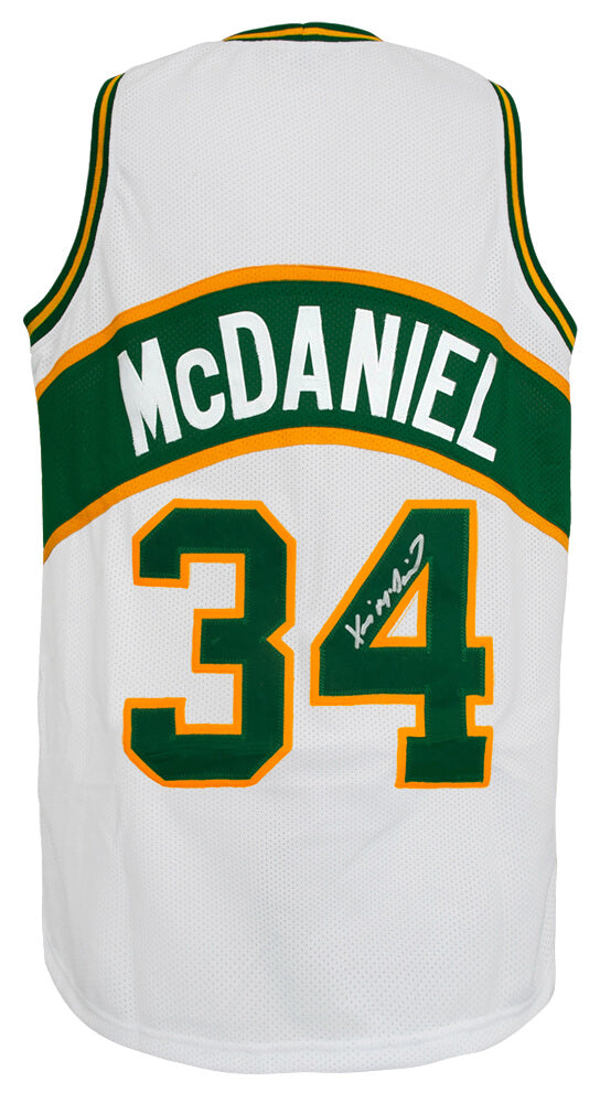 Xavier McDaniel Signed White Throwback Custom Basketball Jersey - MCDJRY210 - Xavier McDaniel Signed White Throwback Custom Basketball Jersey product image