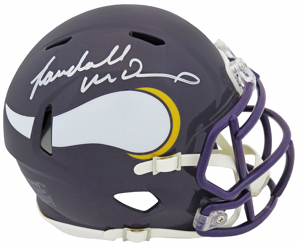 Randall McDaniel Signed Minnesota Vikings Throwback Riddell Speed Mini Helmet - MCDMIN302 - Randall McDaniel Signed Minnesota Vikings Throwback Riddell Speed Mini Helmet product image