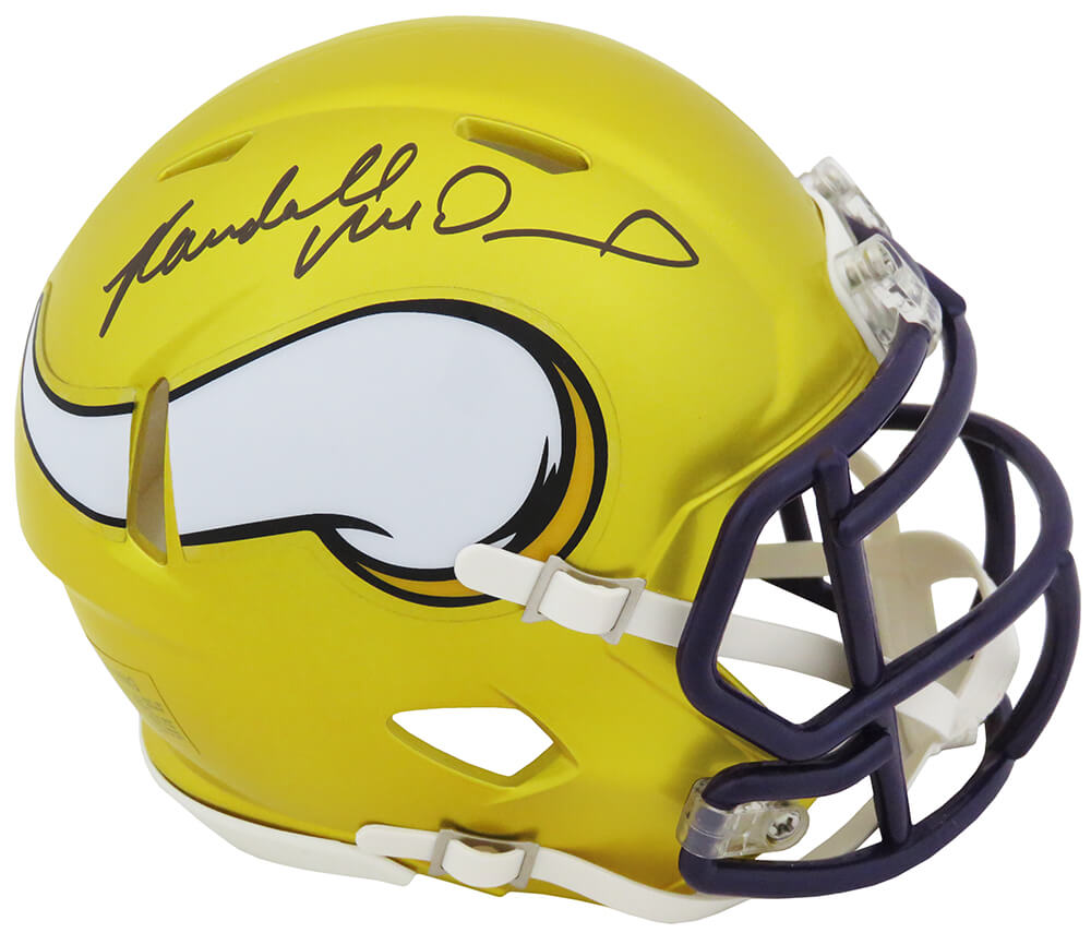 Randall McDaniel Signed Minnesota Vikings FLASH Riddell Speed Mini Helmet - MCDMIN303 - Randall McDaniel Signed Minnesota Vikings FLASH Riddell Speed Mini Helmet product image