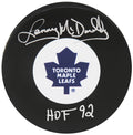 Lanny McDonald Signed Maple Leafs Logo Hockey Puck w/HOF'92 - MCDPUC413 - Lanny McDonald Signed Maple Leafs Logo Hockey Puck w/HOF'92 product image