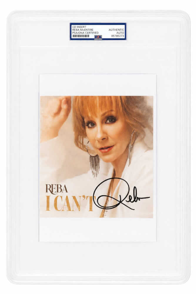 Reba McEntire Signed 'I Can't' 6x6 CD Insert (In Black) - (PSA Encapsulated) - MCECUT500 - Reba McEntire Signed 'I Can't' 6x6 CD Insert (In Black) - (PSA Encapsulated) product image