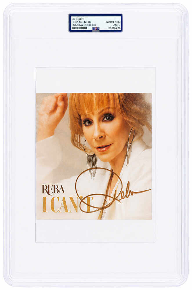 Reba McEntire Signed 'I Can't' 6x6 CD Insert (In Gold) - (PSA Encapsulated) - MCECUT501 - Reba McEntire Signed 'I Can't' 6x6 CD Insert (In Gold) - (PSA Encapsulated) product image