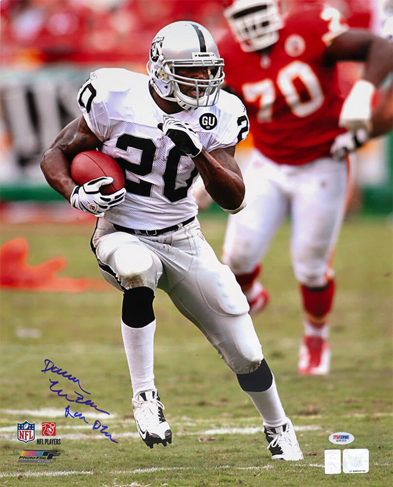Darren McFadden Signed Raiders Action 16x20 Photo w/Run DMC - (PSA) - MCF16P304 - Darren McFadden Signed Raiders Action 16x20 Photo w/Run DMC - (PSA) product image