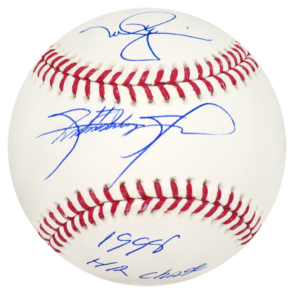 Sammy Sosa & Mark McGwire Dual Signed Official MLB Baseball w/1998 HR Chase - MCGBSB116 - Sammy Sosa & Mark McGwire Dual Signed Official MLB Baseball w/1998 HR Chase product image