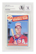 Mark McGwire Signed Team USA 1985 Topps Rookie Card #401 (Beckett / Auto Grade 10) - MCGCAR112 - Mark McGwire Signed Team USA 1985 Topps Rookie Card #401 (Beckett / Auto Grade 10) product image