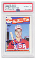 Mark McGwire Signed Team USA 1985 Topps Baseball Rookie Card #401 (PSA/DNA / Auto Grade 10) - MCGCAR114 - Mark McGwire Signed Team USA 1985 Topps Baseball Rookie Card #401 (PSA/DNA / Auto Grade 10) product image