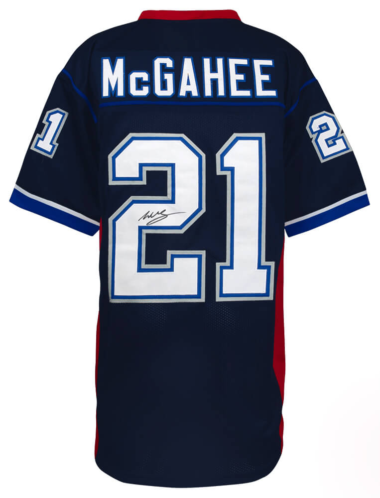Willis McGahee Signed Navy Blue Custom Football Jersey - MCGJRY301 - Willis McGahee Signed Navy Blue Custom Football Jersey product image