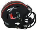 Willis McGahee Signed Miami Hurricanes Black Night Alternate Riddell Speed Mini Helmet - MCGMIN300 - Willis McGahee Signed Miami Hurricanes Black Night Alternate Riddell Speed Mini Helmet product image