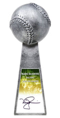 Mark McGwire Signed Baseball World Champion 14 Inch Replica Silver Trophy - MCGTRO100 - Mark McGwire Signed Baseball World Champion 14 Inch Replica Silver Trophy product image