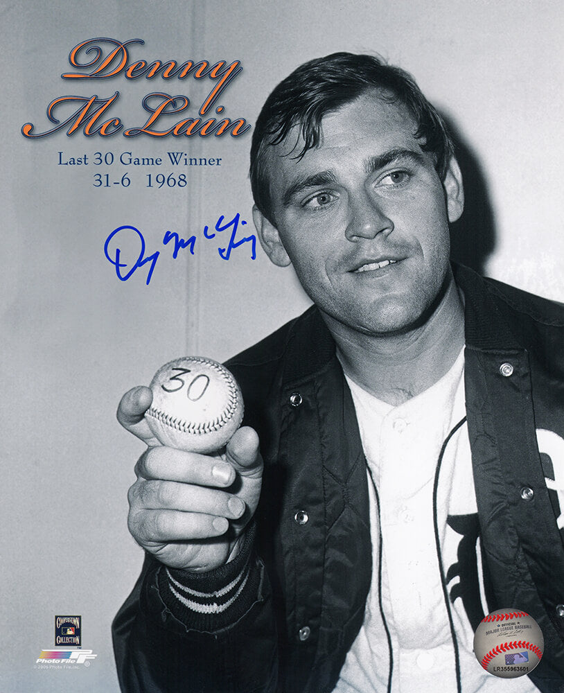 Denny McLain Signed Detroit Tigers Last 30 Game Winner 8x10 Photo - MCL08P109 - Denny McLain Signed Detroit Tigers Last 30 Game Winner 8x10 Photo product image