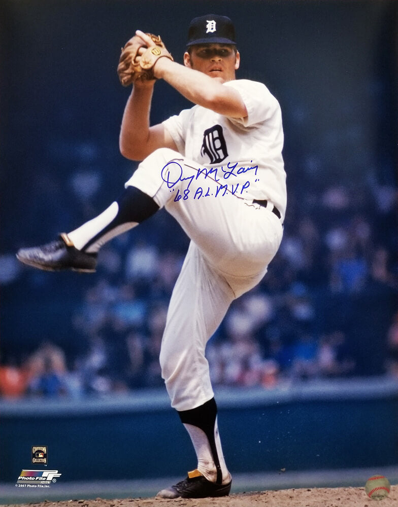Denny McLain Signed Detroit Tigers Pitching 16x20 Photo w/68 AL MVP - MCL16P100 - Denny McLain Signed Detroit Tigers Pitching 16x20 Photo w/68 AL MVP product image