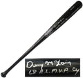 Denny McLain Signed Louisville Slugger Black Baseball Bat w/68 AL MVP, CY - MCLBAT100 - Denny McLain Signed Louisville Slugger Black Baseball Bat w/68 AL MVP, CY product image