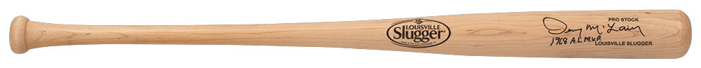 Denny McLain Signed Louisville Slugger Blonde Baseball Bat w/68 AL MVP - MCLBAT103 - Denny McLain Signed Louisville Slugger Blonde Baseball Bat w/68 AL MVP product image