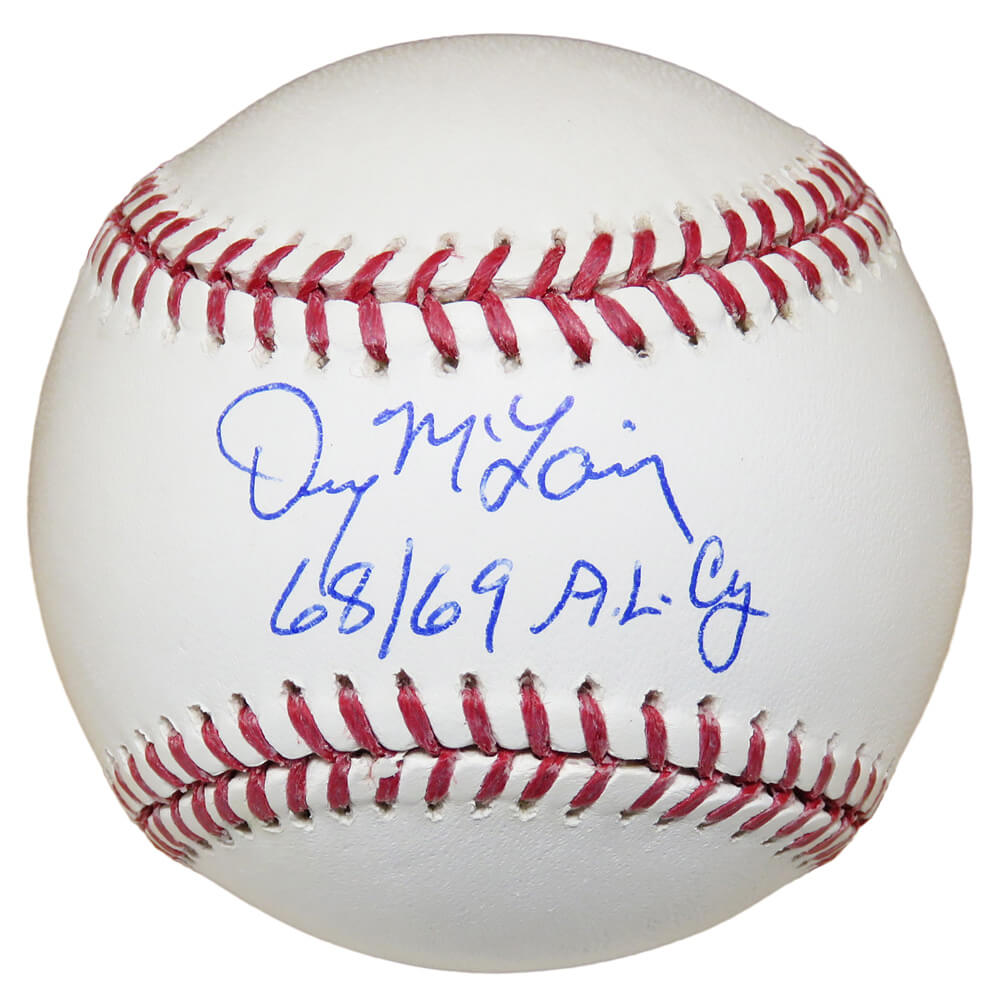 Denny McLain Signed Official MLB Baseball w/68, 69 AL CY - MCLBSB101 - Denny McLain Signed Official MLB Baseball w/68, 69 AL CY product image