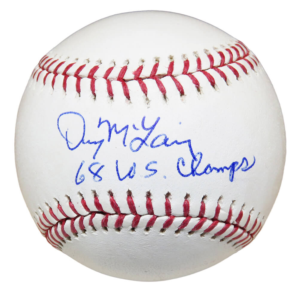 Denny McLain Signed Official MLB Baseball w/68 WS Champs - MCLBSB102 - Denny McLain Signed Official MLB Baseball w/68 WS Champs product image