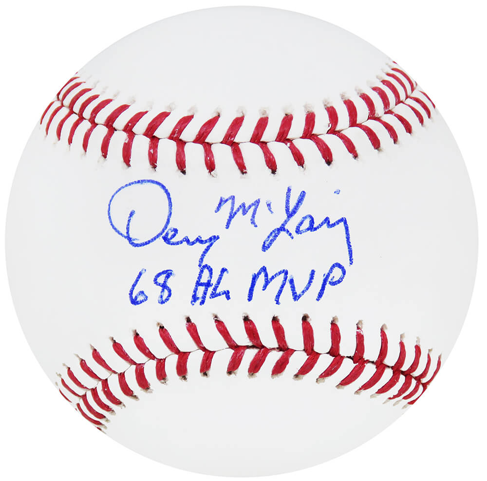 Denny McLain Signed Rawlings Official MLB Baseball w/68 AL MVP - MCLBSB105 - Denny McLain Signed Rawlings Official MLB Baseball w/68 AL MVP product image