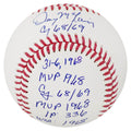 Denny McLain Signed Rawlings Official MLB Baseball w/6-Inscriptions - MCLBSB110 - Denny McLain Signed Rawlings Official MLB Baseball w/6-Inscriptions product image