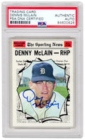 Denny McLain Signed Detroit Tigers 1970 Topps Baseball Trading Card #467 - (PSA/DNA Encapsulated) - MCLCAR101 - Denny McLain Signed Detroit Tigers 1970 Topps Baseball Trading Card #467 - (PSA/DNA Encapsulated) product image