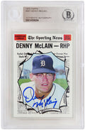 Denny McLain Signed Detroit Tigers 1970 Topps Baseball Trading Card #467 - (Beckett Encapsulated) - MCLCAR102 - Denny McLain Signed Detroit Tigers 1970 Topps Baseball Trading Card #467 - (Beckett Encapsulated) product image