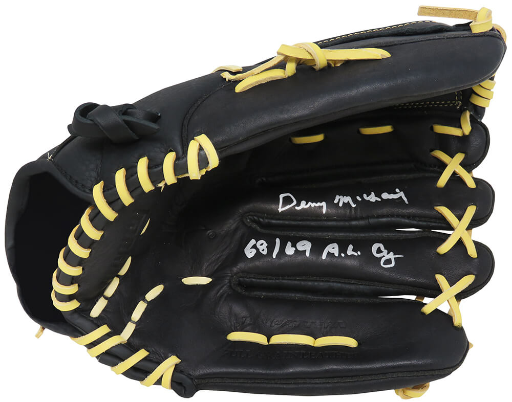 Denny McLain Signed Franklin Pro Flex Black Fielders Glove w/68, 69 AL CY - MCLGLV102 - Denny McLain Signed Franklin Pro Flex Black Fielders Glove w/68, 69 AL CY product image