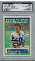 Jim McMahon Signed Bears 1983 Topps Rookie Card #33 PSA/DNA - MCMCAR300 - Jim McMahon Signed Bears 1983 Topps Rookie Card #33 PSA/DNA product image