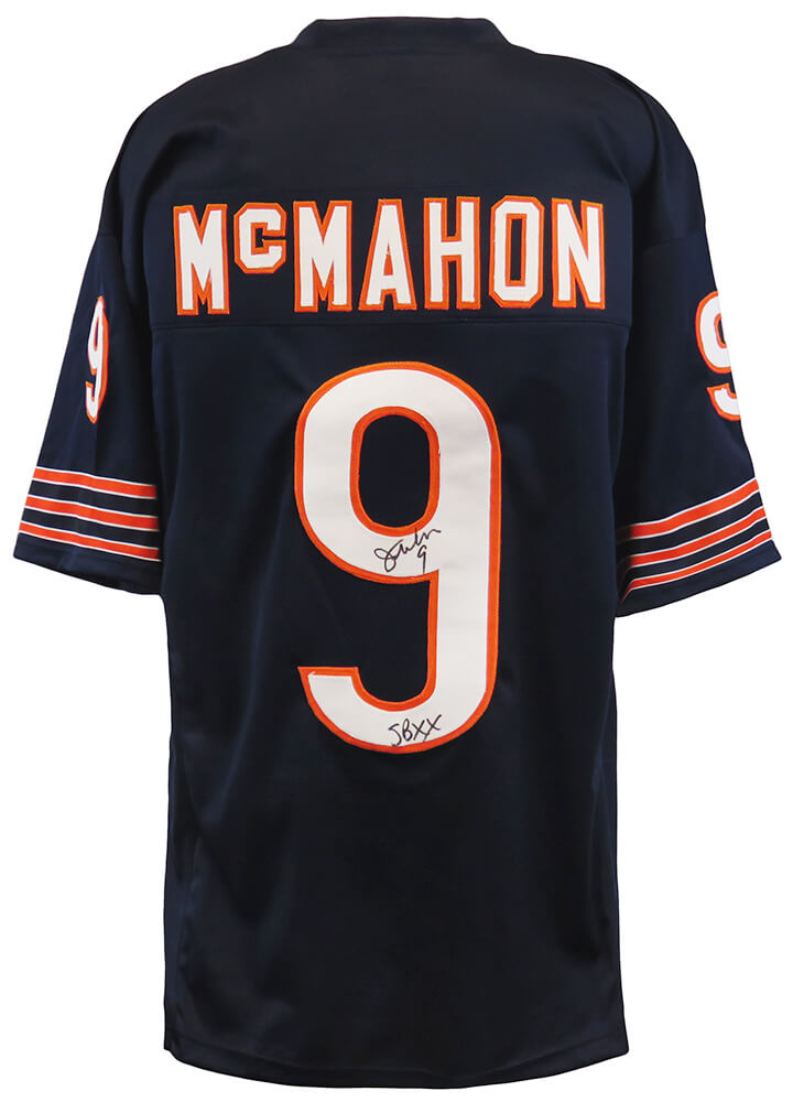 Jim McMahon Signed Navy Throwback Custom Football Jersey w/SB XX - MCMJRY304 - Jim McMahon Signed Navy Throwback Custom Football Jersey w/SB XX product image