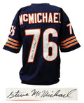 Steve McMichael Signed Navy Custom Throwback Football Jersey - MCMJRY310 - Steve McMichael Signed Navy Custom Throwback Football Jersey product image