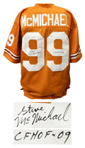 Steve McMichael Signed Orange Custom Throwback Football Jersey w/CFHOF'09 - MCMJRY314 - Steve McMichael Signed Orange Custom Throwback Football Jersey w/CFHOF'09 product image